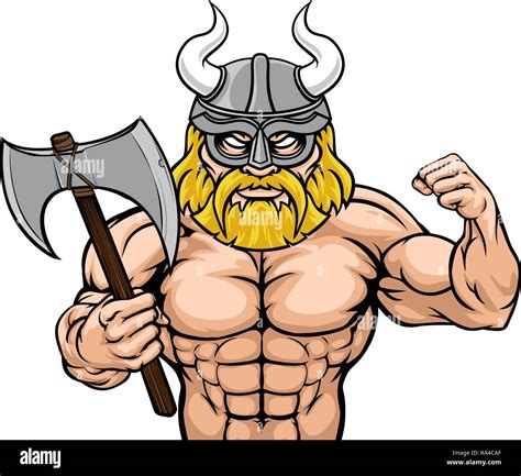 Viking Cartoon Sports Mascot Stock Vector Image & Art - Alamy