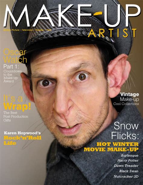 Very effective rat makeup, with the actor still looking very human. Great ears, and upper lip ...