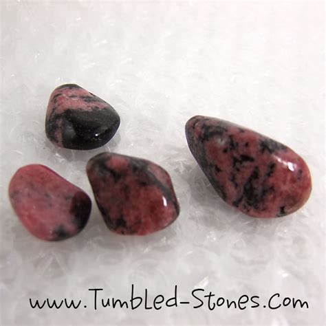 rhodonite tumbled stones