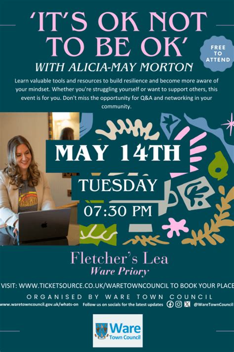 Its Ok Not To Be Ok By Alicia Morton At Fletchers Lea Event Tickets