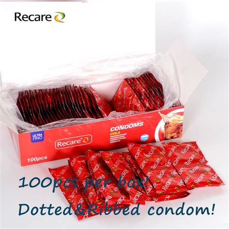 Dotted Ribbed Condom New Design Water Base Lubricant Large Condom CE