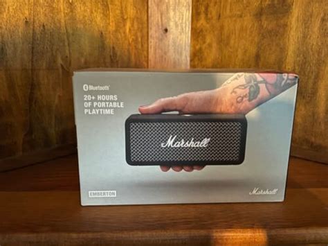 Marshall Emberton Portable Bluetooth Speaker Black Ebay