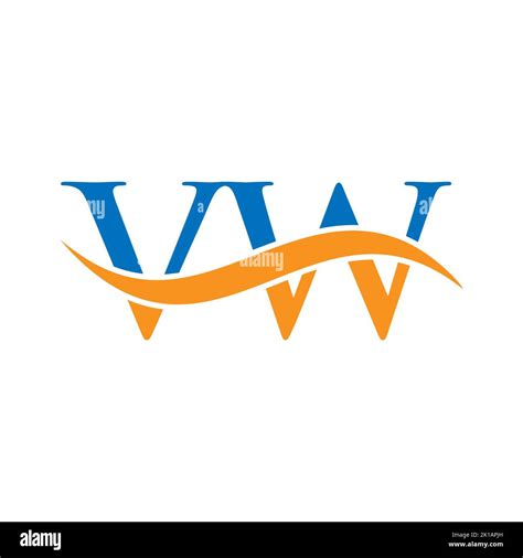 Plantilla Vector De Logotipo De Letras Para Cosechadoras Vw Letra Vw