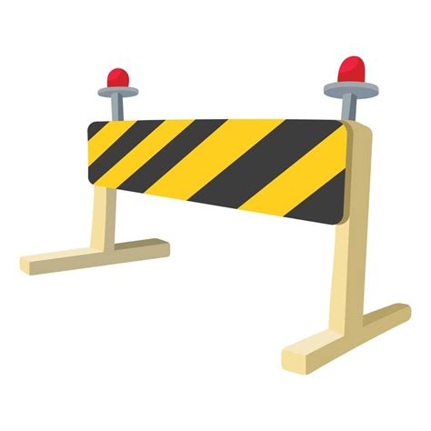 Traffic barrier cartoon icon 14016549 Vector Art at Vecteezy