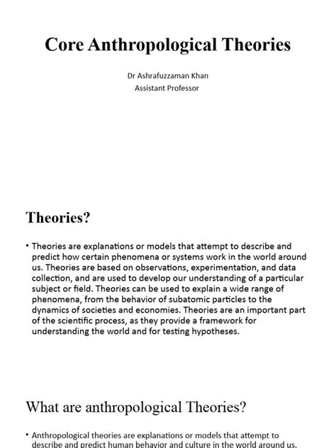 Core Anthropological Theories | PDF