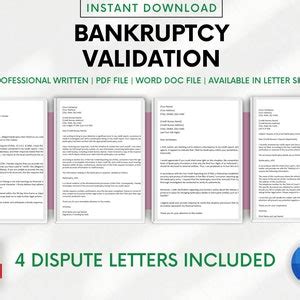 Bankruptcy Credit Dispute Letter Template Diy Credit Repair Letters