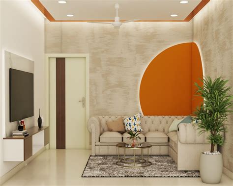 Single Layered Rectangular False Ceiling Livspace