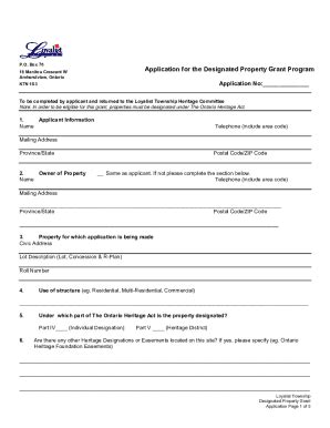 Fillable Online Heritage Grants And Permits Fax Email Print PdfFiller