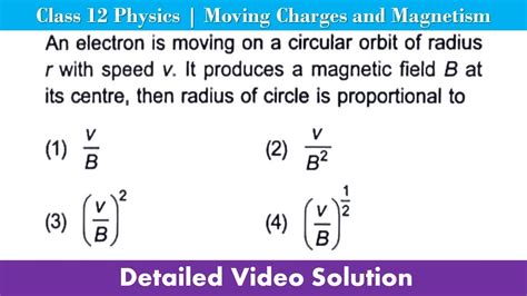 An Electron Is Moving On A Circular Orbit Of Radius R With Speed V It Produces A Magnetic Field