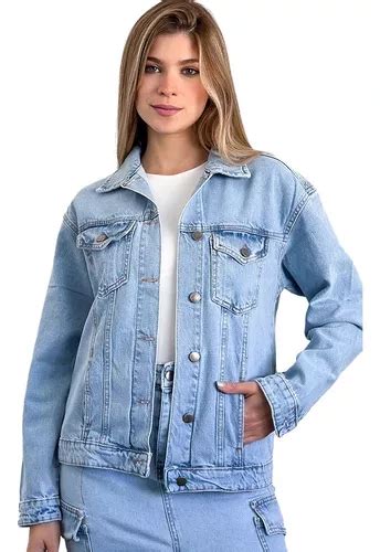 Campera Clasica Mujer Jean Rigido Oversize