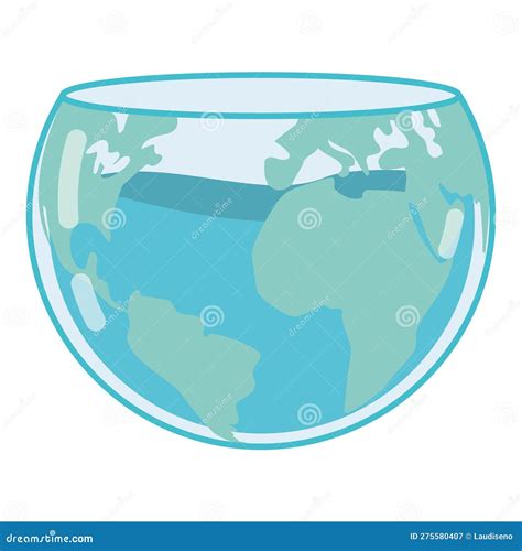 Isolated Planet Earth with Water Vector Stock Vector - Illustration of ...