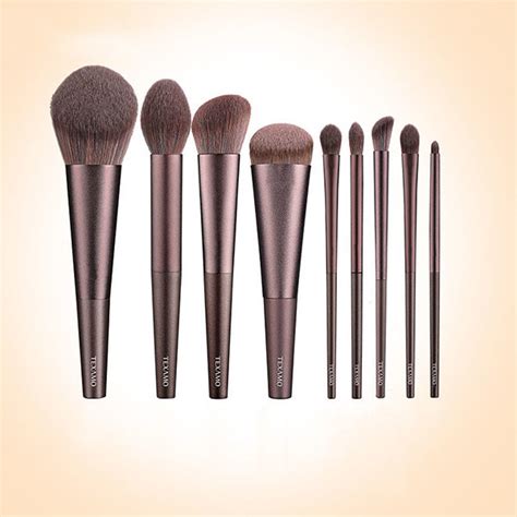 Elegant Makeup Brush Set Aluminum And Plastic Apollobox