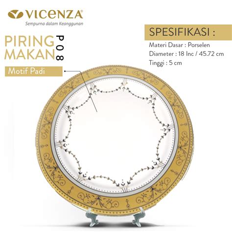 Vicenza Piring Makan 18 Inch P08 Lazada Indonesia