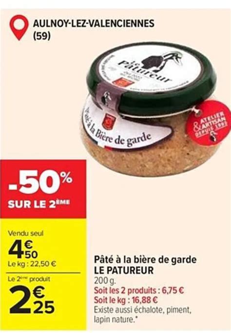 Promo P T La Bi Re De Garde Le Patureur Chez Carrefour