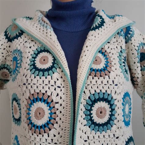 Maglione Afgano Quadrato Della Nonna Cardigan Afgano Quadrato Della