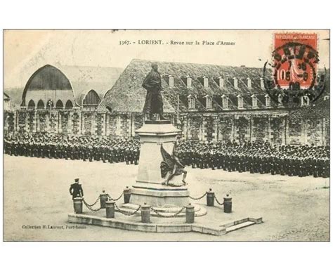 Carte Postale Ancienne Lorient Revue Militaire Sur Place D Armes