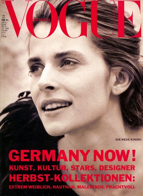 Nastassja Kinski Temp Supermodel Icons Vogue Covers Vogue Deutsch Vogue Germany