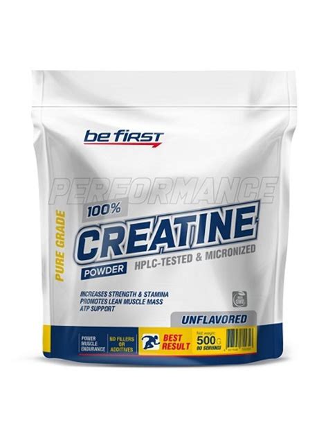 Креатин Моногидрат Creatine Monohydrate powder unflavored Be first 500