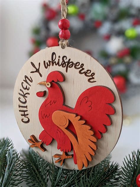 Chicken Svg Ornament Chicken Ornaments Christmas Christmas Svg Svg Files For Cricut Chicken