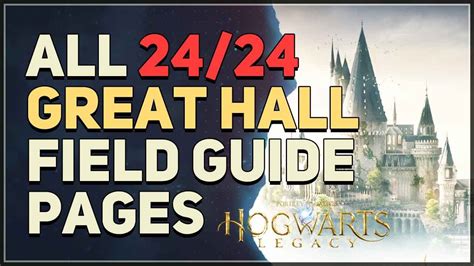 All 24 The Great Hall Field Guide Pages Hogwarts Legacy Youtube