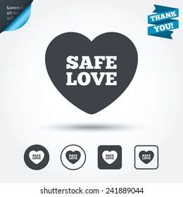 Safe Love Sign Icon Safe Sex Stock Vector Royalty Free 241889044