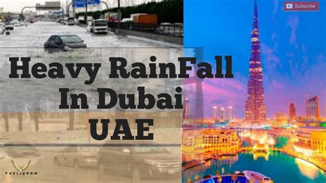 Dubai Uae After Heavy Rainfall Scene You See First Time This View