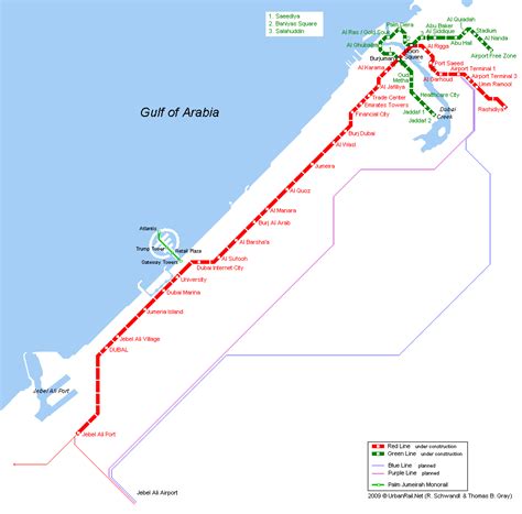 Dubai Metro Map - ToursMaps.com