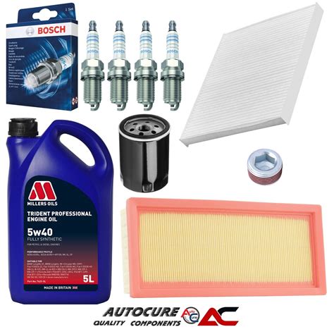 FOR FIAT PANDA 1 2 MK2 2003 06 OIL AIR CABIN FILTER SERVICE KIT SPARK