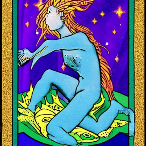 Prompthunt Pisces Tarot Card Sparkly Neocities 90s Website Windows 95