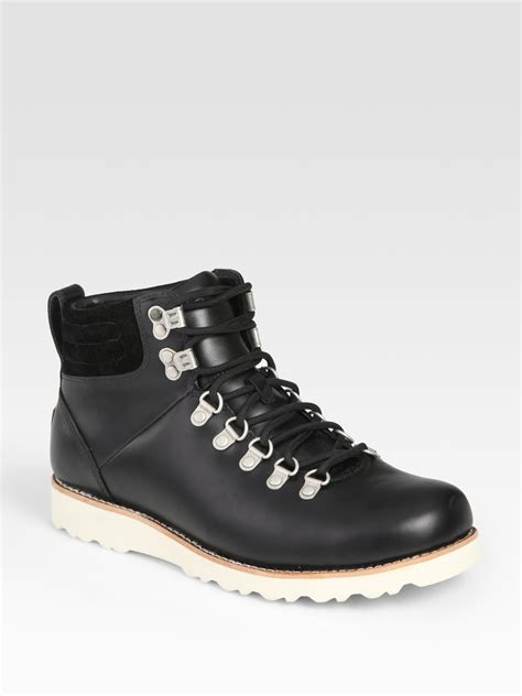 UGG Capulin Leather Boots in Black for Men - Lyst