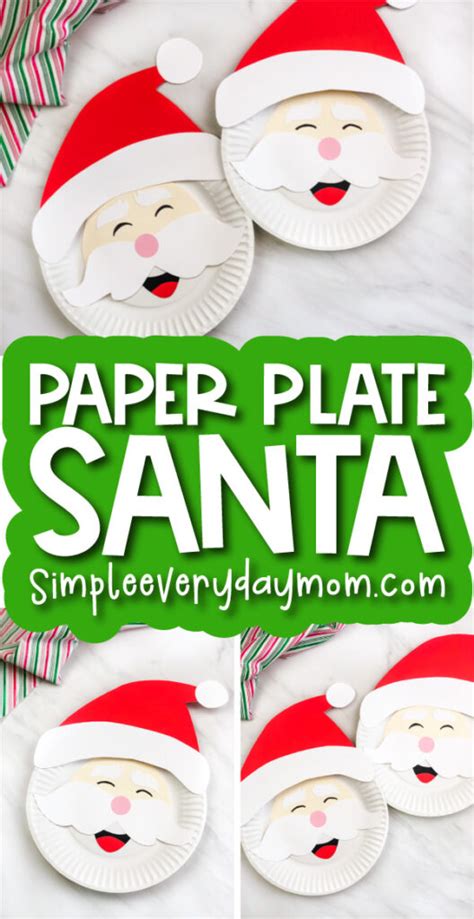 Paper Plate Santa Craft For Kids Free Template