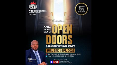 Covenant Day Of Open Doors Prophetic Entrance Service First Service