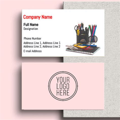 Creative Business Card Designs For Stationery Shops High Quality