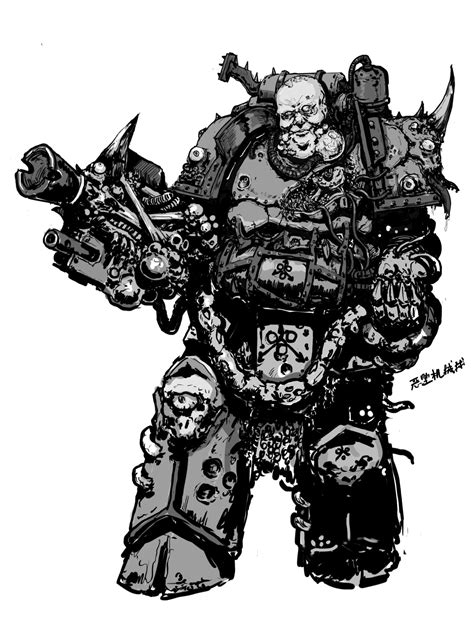 Plague Marine Chaos Space Marine Nurgle Chaos Wh 40000