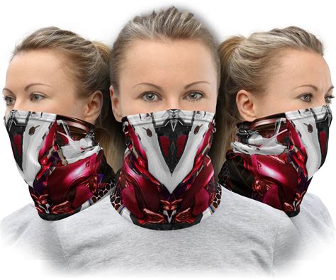 Futuristic Sci Fi Armor Face Mask Cyberpunk Neck Gaiter Future Etsy