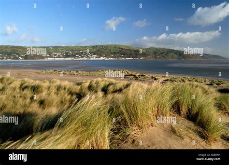 Aberdyfi Seafront from Ynyslas North West Wales Stock Photo - Alamy