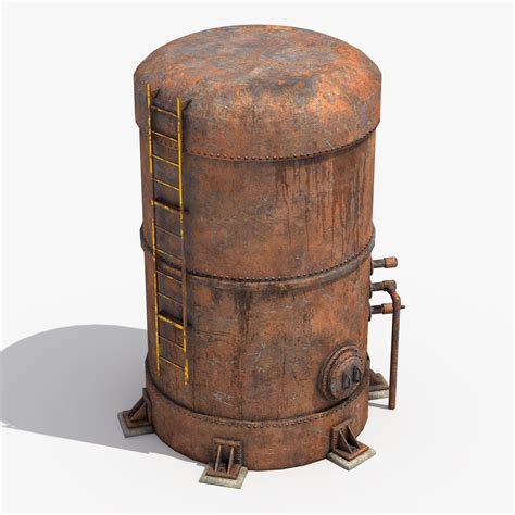 Rusted Silo D Model Max Fbx Obj Free D