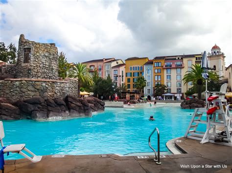 Beach Pool with Waterslide at Portofino Bay Hotel | Wish Upon a Star ...