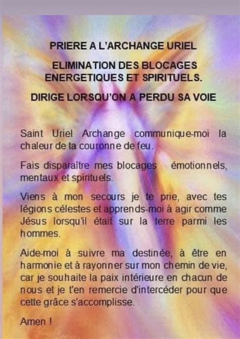 Épinglé par Jo hep sur Anges Archange uriel Prières de délivrance