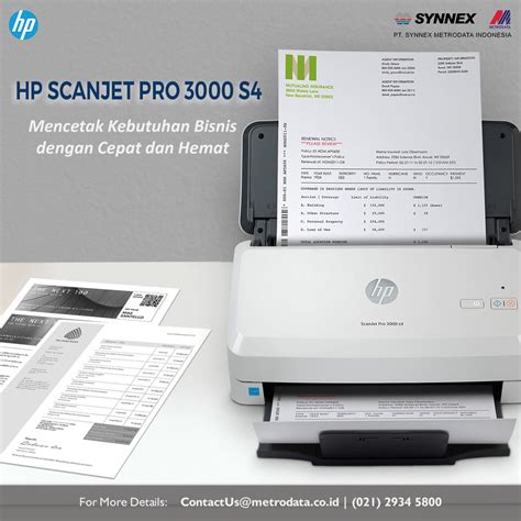 HP ScanJet Pro 3000 S4 Scanner Dokumen Super Ngebut Terbaik Buat