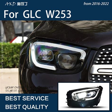 Car Lights For Glc 2016 2022 W253 Glc300 Glc350 Led Auto Headlights Assembly Upgrade Amg Design