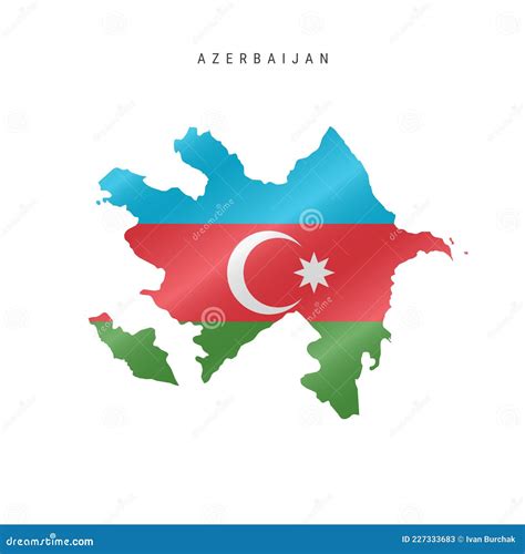 Mapa De Bandeira Do Azerbaij O Ilustra O Vetorial Ilustra O Do Vetor