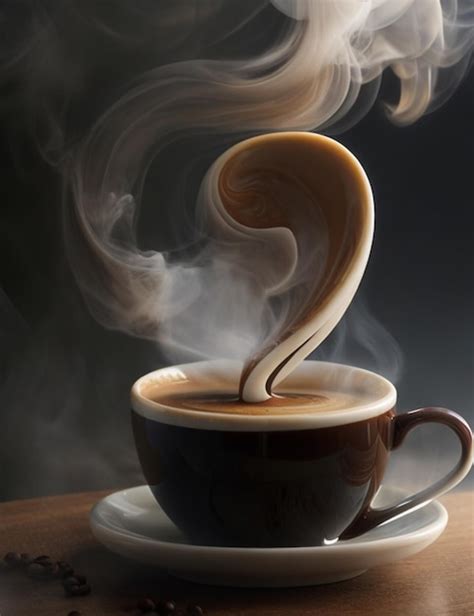 Premium Photo A Steaming Cup Of Freshly Brewed Coffee