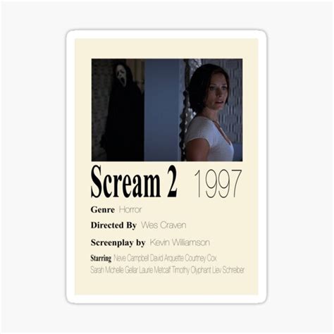 "Scream 2 Poster" Sticker for Sale by tlee322 | Redbubble