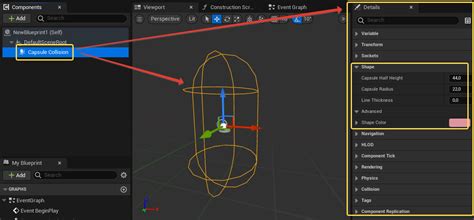 Capsule Component Capsule Collision в Unreal Engine Ue5 Ue4