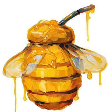 Cute Honey Jar Stationary Sticker Oil Painting Honey Jar Honey Jar