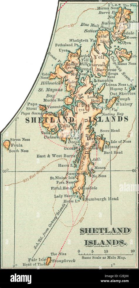 Map Of The Shetland Islands Hi Res Stock Photography And Images Alamy