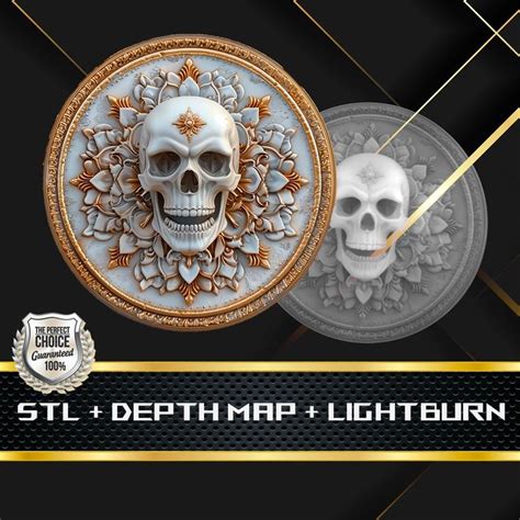 Coin Depth Map Heigh Map 3D Laser Engrave Xtool Glowforge Stl File PNG ...