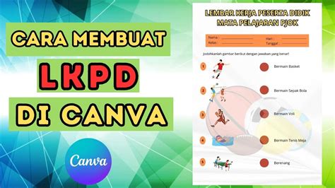 CARA MEMBUAT LKPD PJOK DI CANVA YouTube