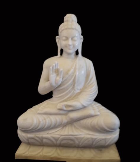 4 Feet White Marble Buddha Statue At Rs 45000 Marble Buddha In Jaipur